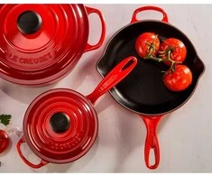 Kepimo Indas - Le Creuset Signature Ketaus Keptuvė 23cm Emaliuota Raudona