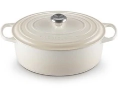 Virtuvės Indai - Le Creuset Signature Keptuvė 6.3L Ketaus Emaliuota Ovali 31cm Meringue