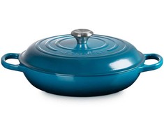Virtuvės Indai - Le Creuset Signature Seklioji Keptuvė 30cm Gili Mėlyna