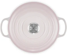 Le Creuset Signature ketaus apvalus troškintuvas 24 cm apvalkalu rožinė