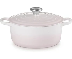 Le Creuset Signature ketaus apvalus troškintuvas 24 cm apvalkalu rožinė