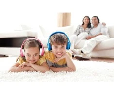 Ausinės Lenco Kids BT ausinės su naklejkami mėlyna