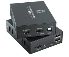 Level One System przekazu sygnału AV LevelOne LevelOne HDMI over Cat.5/6 Extender kit 4K, 100m juodas