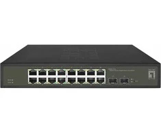 Šakotuvas Level One „LevelOne“ jungiklis „LevelOne GES-2118“ tinklo nuorodos, valdomos L2 Gigabit Ethernet (10/100/1000) Juoda