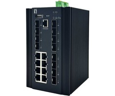 Šakotuvas Level One Carruzzo LevelOne IGU-2072 tinklo komutatorius Valdomas L2+ Gigabit Ethernet (10/100/1000) Juoda