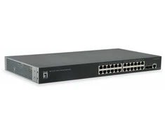 Šakotuvas Level One Carruzzo LevelOne GTL-2661 tinklo komutatorius Valdomas L2 Gigabit Ethernet (10/100/1000) Juoda