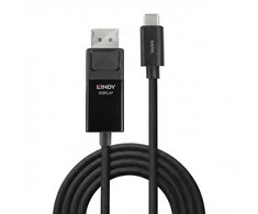 USB Lindy USB-C - DisplayPort 2 m, juodas (43342)