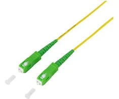 LogiLink Fibre optic patch cable - OS2 - SC/APC to SC/APC - simplex - singlemode - yellow G.657.A2 - 10 m