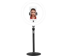 Žiedinė lempa LogiLink Statyw do lampy pierścieniowej dla smartfona su pultu DM 25cm