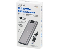 LogiLink USB 3.2 Gen2 SSD Enclosure USB-C to PCIe NVMe