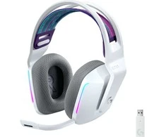 Belaidės ausinės Logitech G733, LIGHTSPEED, RGB, Baltos spalvos