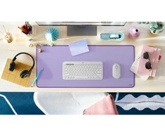 Pelės kilimėlis LOGITECH Desk Mat Studio Series, Tamsiai rožinė spalva