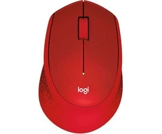 Belaidė pelė Logitech M330 Silent Plus, raudona