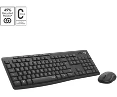 Belaidė klaviatūra su pele Logitech MK295, Šveicarų išdėstymas, juodos spalvos