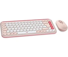 Klaviatūra Logitech POP ICON COMBO Pelė AND KB - ROSE - DEU - CENTRAL-419