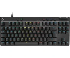 Logitech PRO X TKL RAPID Juodas . Kabelgebundene Gaming-Klaviatūra. Magnetische Analog-Switches. Rapid-Trigger. LIGHTSYNC RGB