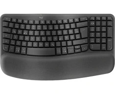 Logitech Wave Keys, juodas - belaidė ergonomiška klaviatūra su paminkštintu delno apdangalu