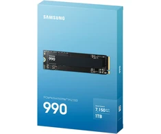 Samsung SSD | 990 | 1000 GB | SSD form factor M.2 2280 | Solid-state drive sąsaja PCIe 4.0 x4, NVMe 2.0 | Skaitymo greitis 7150 MB/s | Rašymo greitis 6450 MB/s