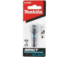 Grąžtas Makita Adapteris 1/4"-3/8" x 50MM smūginiams suktuvams IMPACT Juodas B-66868