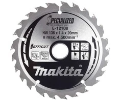 Makita T.C.T. pjūklas 136X1.4X20mm 23° T25 EFFICUT E-12108