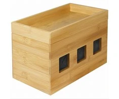 LOGILINK KAB0076 Cable box 255x140x165 mm bamboo