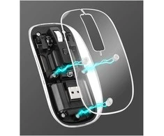 Pelė Manhattan Funkmaus USB-A 4 przyciski RGB LED juoda permatomas