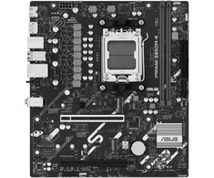Pagrindinė plokštė Asus PRIME B850M-K | Procesorių šeima AMD | Procesoriaus lizdas AM5 | DDR5 | Palaikomos standžiojo disko sąsajos SATA, M.2 | SATA jungčių skaičius 4