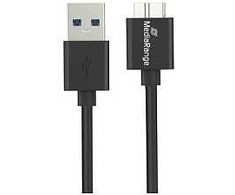 MediaRange Įkrovimo laidas USB-A į Micro-B USB 3.0 0,5 m juoda