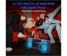 Medion LIFE® P66538 Retro-Boombox blau