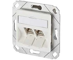 Metz Connect Anschlussdose C6Amodul 2 Port 270 UPk reinweiss