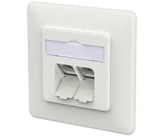 METZ CONNECT Anschlussdose E-DAT C6A IDC 2 Port UP verkehrswei