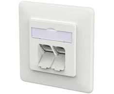 METZ CONNECT Anschlussdose E-DAT C6A IDC 2 Port UP verkehrswei