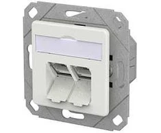 METZ CONNECT Anschlussdose E-DAT C6A LSA++ 2 Port UPk verkehrswei