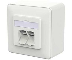 METZ CONNECT Anschlussdose E-DAT C6A LSA++ 2 Port AP verkehrswei