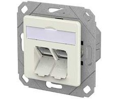 METZ CONNECT Anschlussdose E-DAT C6A LSA++ 2 Port UPk reinwei