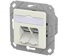 METZ CONNECT Anschlussdose E-DAT C6A LSA++ 2 Port UPk reinwei