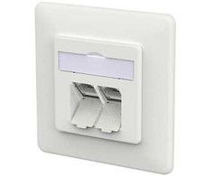METZ CONNECT Anschlussdose E-DAT C6A LSA++ 2 Port UP verkehrswei