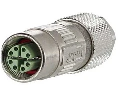METZ CONNECT M12 Buchse IP67 gerade geschirmt X-kodiert Cat. 6A