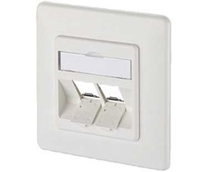 Metz Connect „MetzConnect BTR Datendose E-DAT“ modulis neužpildytas, 2 kartų uždengtas grynas baltas RAL 9010 - 1309151002-E