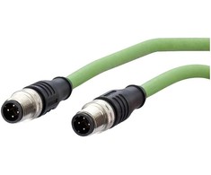 Metz Connect Metz Kabelis połączeniowy CONNECT M12 męski-M12 męski, 4-biegunowy kodowany D, 2 m