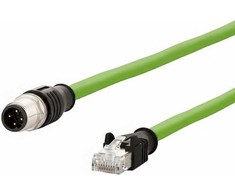 Metz METZ CONNECT M12 kištukas-RJ45 kištukas, 4 kontaktų RJ45, D kodavimas, 5 m ilgio