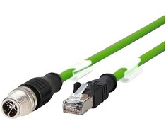 Metz Connect Metz Kabelis połączeniowy CONNECT M12 męski-RJ45 męski, 8-stykowy kodowany X, 2 m (142M2X15020)