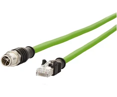 Metz Connect Metz Kabelis połączeniowy CONNECT M12 męski-RJ45 męski, 8-biegunowy kodowany X, 1 m