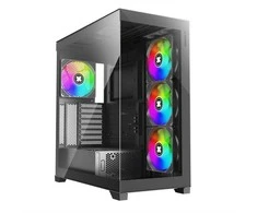 Xilence XILENT Gleam, Tower-case - juodas, Tempered Glass