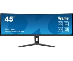 Monitorius „IIYAMA XCB4594DQSN-B1“ 44,5 colio ETE VA DQHD 165 Hz 450 cd/m2 0,8 ms MPRT garsiakalbiai USB-C dokas DP 2xHDMI KVM 3xUSB3.2 13 cm aukščio reguliavimas.