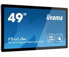 Monitorius 123,2cm/48.5" (3840x2160) iiyama ProLite TF4938UHSC-B1AG 16:9 4K UHD IPS 8ms 60Hz HDMI DisplayPort VGA DVI VESA Speaker Touch Juodas