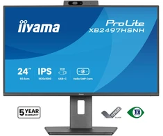 Monitorius 60,5cm/23.8" (1920x1080) iiyama ProLite XB2497HSNH-B1 16:9 FHD IPS 1ms 100Hz HDMI DisplayPort USB-C VESA Speaker Juodas