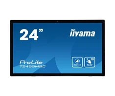 Monitorius IIYAMA T2455MSC-B1 24 colių IPS 1920x1080 sujungtas PCAP 10P jutiklinis plokščias rėmelis be stiklo priekis 350 cd/m2 HDMI ekrano prievadas USB 3.0-Hub