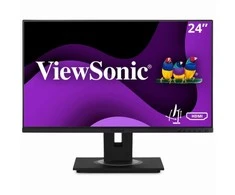 ViewSonic VG2448a-2 24 colių „Full HD Monitorius SuperClear® IPS LED“ su berėme krašteliu trijose pusėse su VGA, HDMI, „DipsplayPort“, 4 USB jungtimis, garsiakalbiais ir visiškai ergonomišku stovu, dideliu pakreipimo kampu, dviejų krypčių pasukimu, plonam klientui montuojamu dizainu.