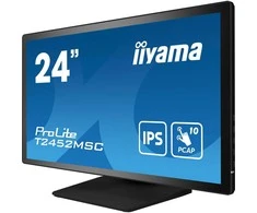 Monitorius „Iiyama“ 24 colių prijungtas PCAP 10P Touch, 1920 x 1080, IPS skydelis, plokščias rėmelis be stiklo, HDMI, ekrano prievadas, 360 cd/m² (su lietimu), USB šakotuvas 2x 3.0, garsiakalbiai, įmontuota interneto kamera ir mikrofonas